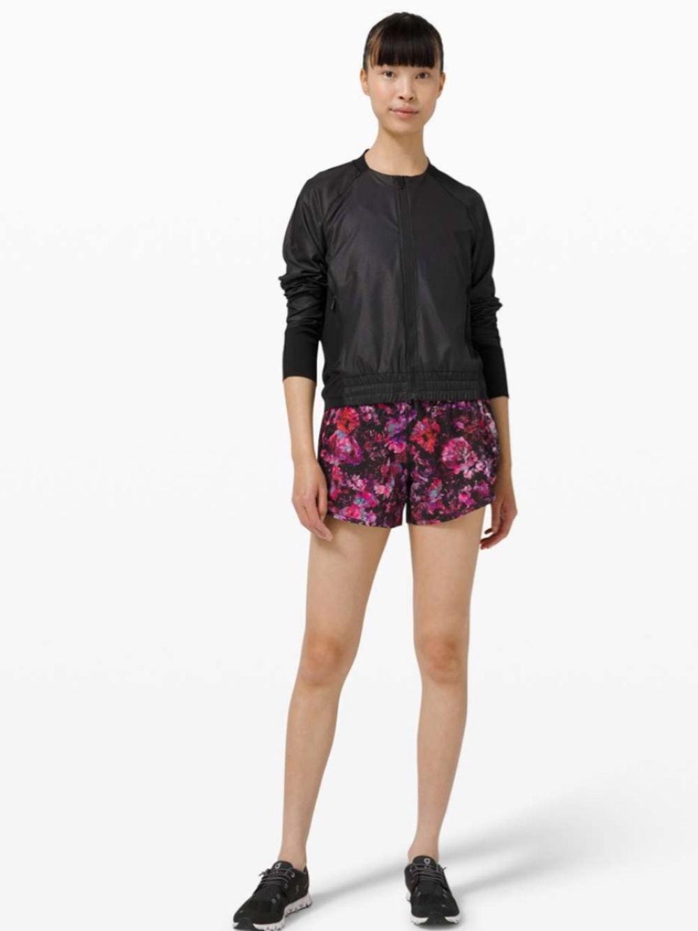 Lululemon Tracker Short V *4"- sz 6 color: Fluoro Floral Multi